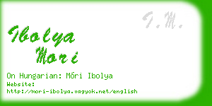ibolya mori business card